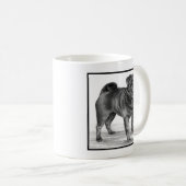 Black Pug Tekening zijn Glenda S. Harlan Koffiemok (Voorkant rechts)