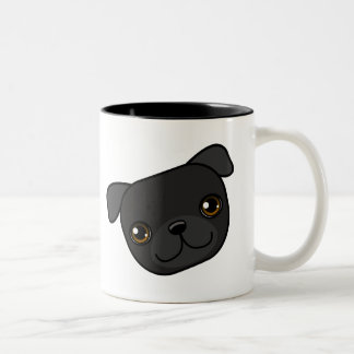 Black Pug Tweekleurige Koffiemok