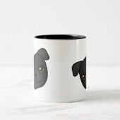 Black Pug Tweekleurige Koffiemok (Center)