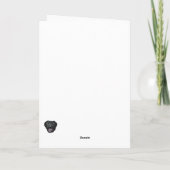 Black Pug Verjaardag Kaart (Achterkant)