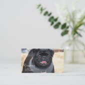 Black Pug Visitekaartjes (Staand voorkant)