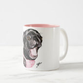 Black Pug Whassup? Tweekleurige Koffiemok (Voorkant rechts)