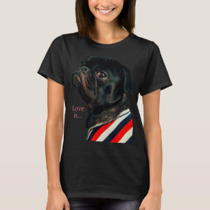 Black Pug Women Mannen Pug mam Pap Life Love Dog P T-shirt
