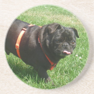 Black PUG Zandsteen Onderzetter