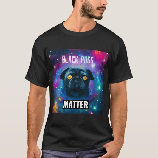 Black Pugs Matter T-shirt (Voorkant)