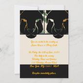 Black Puma Mask Domestic Cat Love Weddenschap Kaart (Achterkant)