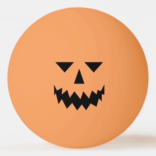 Black Pumpkin Face Ping Pong Ball (Voorkant)