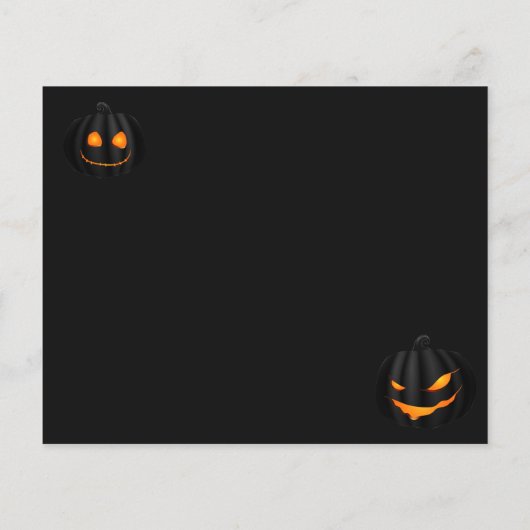 Black Pumpkin Halloween Party Invite Flyer (Achterkant)