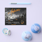 Black Pumpkin Halloween Party Invite Flyer (Enkel)