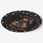 🖤 Black Pumpkin King Halloween Bord 🎃 (Gekanteld)