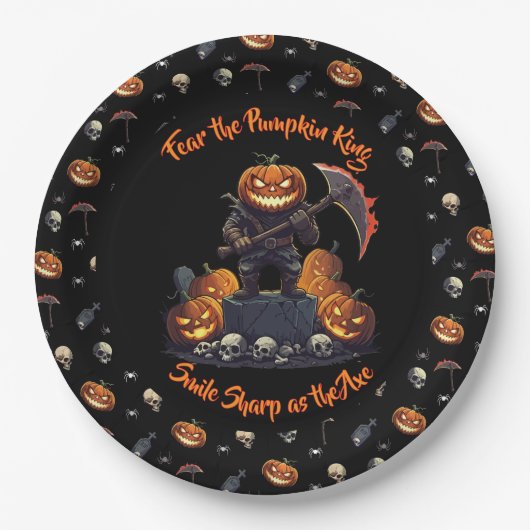 🖤 Black Pumpkin King Halloween Bord 🎃 (Voorkant)