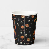 🖤 Black Pumpkin King Halloween Cup 🎃 Papieren Bekers (Rechts)