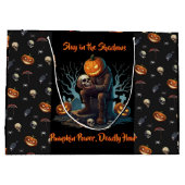 🖤 Black Pumpkin King Halloween Gift Bag 🎃 Groot Cadeauzakje (Achterkant)