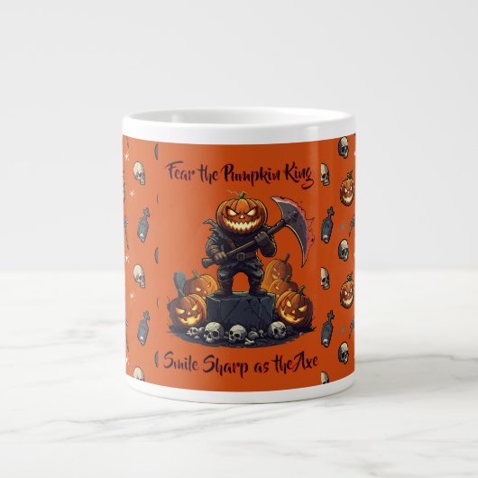 🖤 Black Pumpkin King Halloween Mok 🎃 (Voorkant)