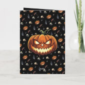 🖤 Black Pumpkin King Halloween Uitnodigen 🎃 (Achterkant)