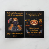 🖤 Black Pumpkin King Halloween Uitnodigen 🎃 (Binnen)