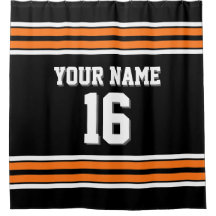Black Pumpkin Oranje White Stripes Sports Jersey