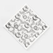 Black Pumpkin Toile Paper Dining Napkin Servet (Hoek)