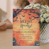 Black Pumpkins Oranje Halloween Verjaardagsfeest Kaart