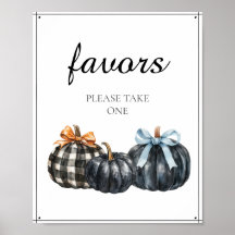 Black Pumpkins Waterverf Baby shower Favoriet