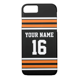 Black Pumpkn Oranje Team Jersey Custom Number Name Case-Mate iPhone Case