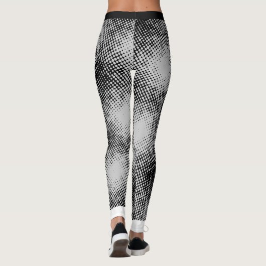BLACK Puntpatroon op (uw achtergrondkleur) Leggings (Achterkant)