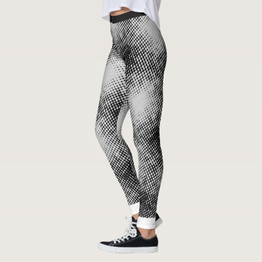 BLACK Puntpatroon op (uw achtergrondkleur) Leggings (Links)