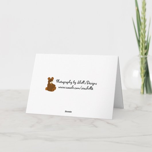 Black Puppy in een mandje Kaart (Achterkant)