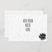 Black Puppy Paw Prints Dog Lover Custom Watercolor Notitiekaartje (Voorkant / Achterkant)