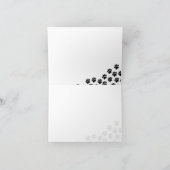 Black Puppy Paw Prints Notitiekaartje (Binnen)