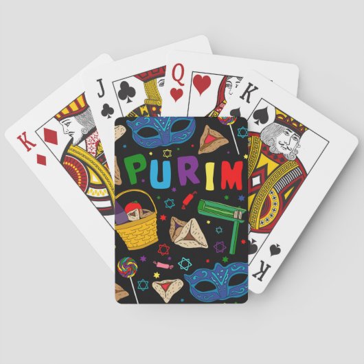 Black Purim-speelkaarten Pokerkaarten (Achterkant)