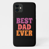  black &purple retro best dad ever csript Case-Mate iPhone case (Achterkant)