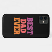 black &purple retro best dad ever csript Case-Mate iPhone case (Achterkant (horizontaal))