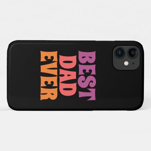  black &purple retro best dad ever csript Case-Mate iPhone case (Achterkant (horizontaal))