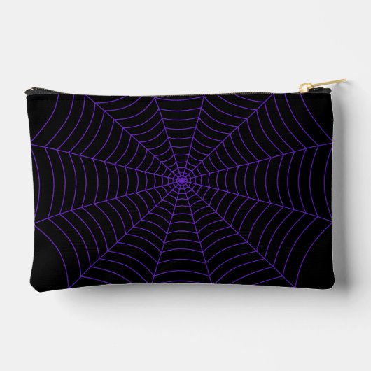 Black purple spider web Halloween pattern Etui (Achterkant)