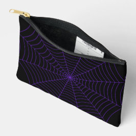 Black purple spider web Halloween pattern Etui