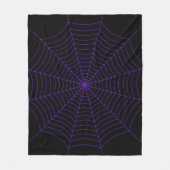Black purple spider web Halloween pattern Fleece Deken (Voorkant)