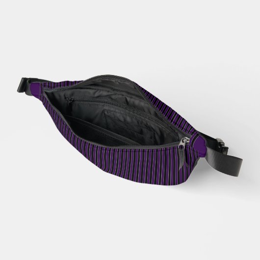 Black & Purple Stripe 2-Sided Print  Heuptasje (Open)