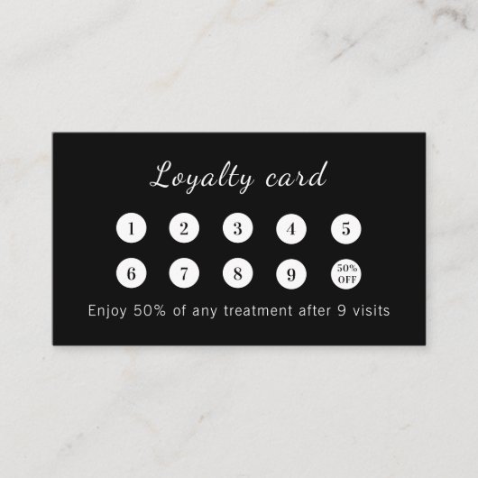 Black qr code business logo klantenkaartje (Voorkant)