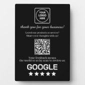 Black QR Code | Google Business Review Display Fotoplaat (voorkant)