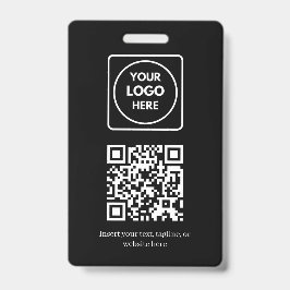Black QR Code | Modern Business Logo Design Badge