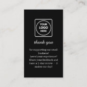 Black QR | Facebook Reviews Custom Rating Link Visitekaartje (Achterkant)