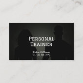 Black QR Fitness Personal Trainer Visitekaartje (Voorkant)
