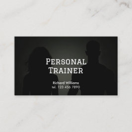 Black QR Fitness Personal Trainer Visitekaartje