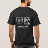 Black QR Logo Staff Work T-Shirt (Achterkant)