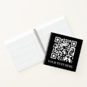 Black QR | Minimalist Scan Me Design Notitieboek (Binnen)