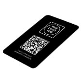 Black QR | Professional Modern Business Logo Magneet (Linkerzijde)