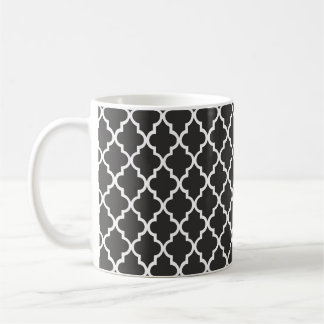 Black Quatrefoil Koffiemok