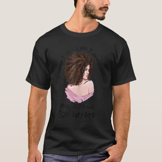 Black Queen African American Curly Natural T-shirt (Voorkant)