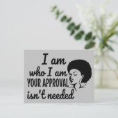 Black Queen Afro African American Briefkaart (Staand voorkant)